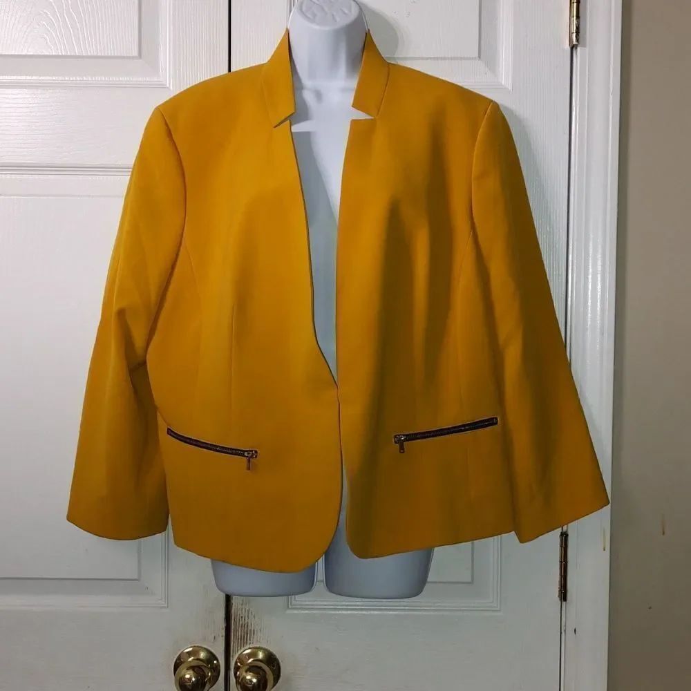 Nine West mustard color blazer jacket Sz 20